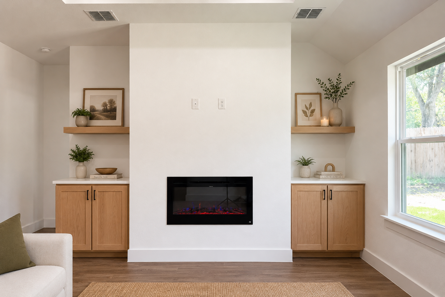 Monarc Builders living room fireplace detail